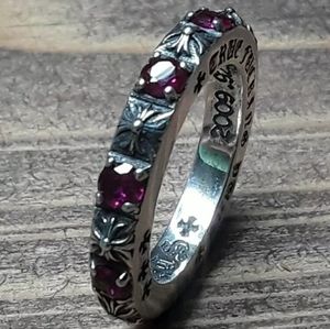 Chrome Hearts size 7 true Fucking punk ring ruby
